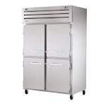 True STA2DT-4HS - Refrigerator/Freezer, two-section, (4) solid half doors, stainless steel front & sides